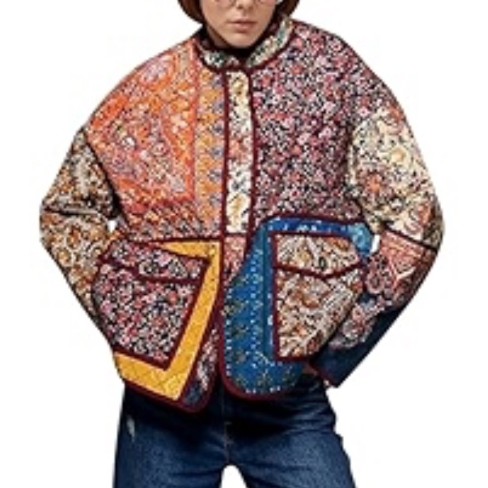 Patchwork Jacket Eisctnd Quilted Jacket Women Pri… - image 1